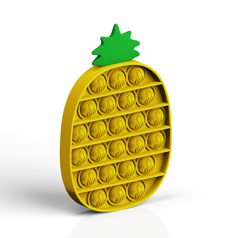 Pineapple Shape Silicone Sensory Playing Toy Fidget Pop-up Push Toy Push Popping Fidget It Toys For Kids Adults