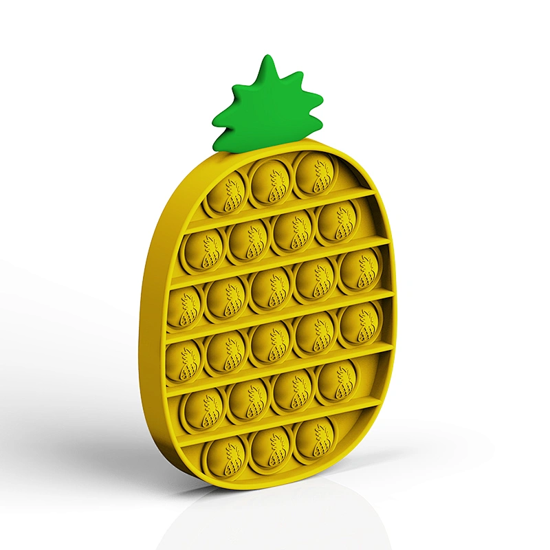 Pineapple Shape Silicone Sensory Playing Toy Fidget Pop-up Push Toy Push Popping Fidget It Toys For Kids Adults