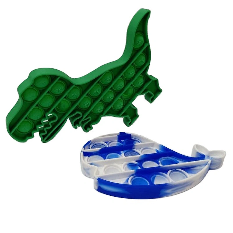 Hot Sell Push Bubbles Squeeze Bubble Fidget Sensory Dinosaur Whale Design popping bubble fidget Toy