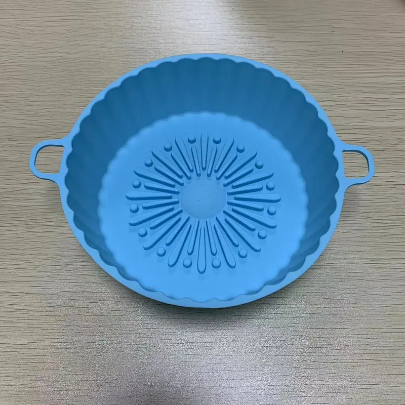 6.5/7.3 Inch Reusable Food Safe Air fryer Silicone Pot Basket Liner Air Fryer Pot Liners With Air Circulation For Airfryer