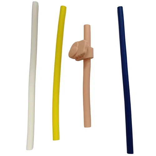 Eco Friendly Trending Collapsible Reusable 10mm Silicone Milk Drinking Straw Baby Travel Silicon Straw