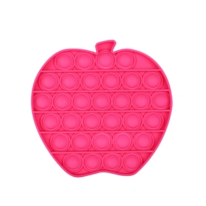 High quality apple-shaped bubble fingertip sensory toy squeeze sensory fidgeting silicone push blasting toy