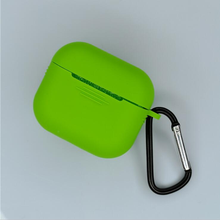 Soft Silicon Shockproof Protective Cover Case with Carabiner for Airpods Pro Silicone Case with Hook