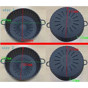 6.5/7.3 Inch Reusable Food Safe Air fryer Silicone Pot Basket Liner Air Fryer Pot Liners With Air Circulation For Airfryer