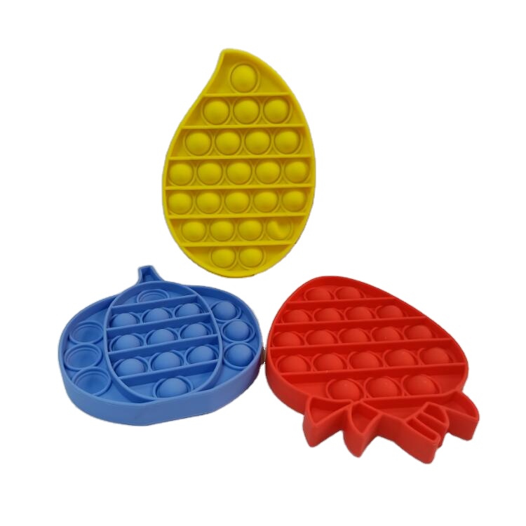 Mango Shape Anti-Stress Silicone Toys for Children and Adults Simple Push bubble Toy For Autism Needs Anxiety Release