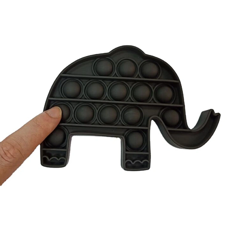 Custom Animal Shape Elephant Fish Push Bubbles Game Children Sensory Fidget Toy Anti-Anxiety Sensory Toys