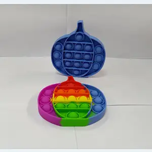 Tiny pumpkin Mouse Pioneer Silicone Toys Children's Mental Calculation Desktop Parent-child Interactive Puzzle Decompression Toy Bubble