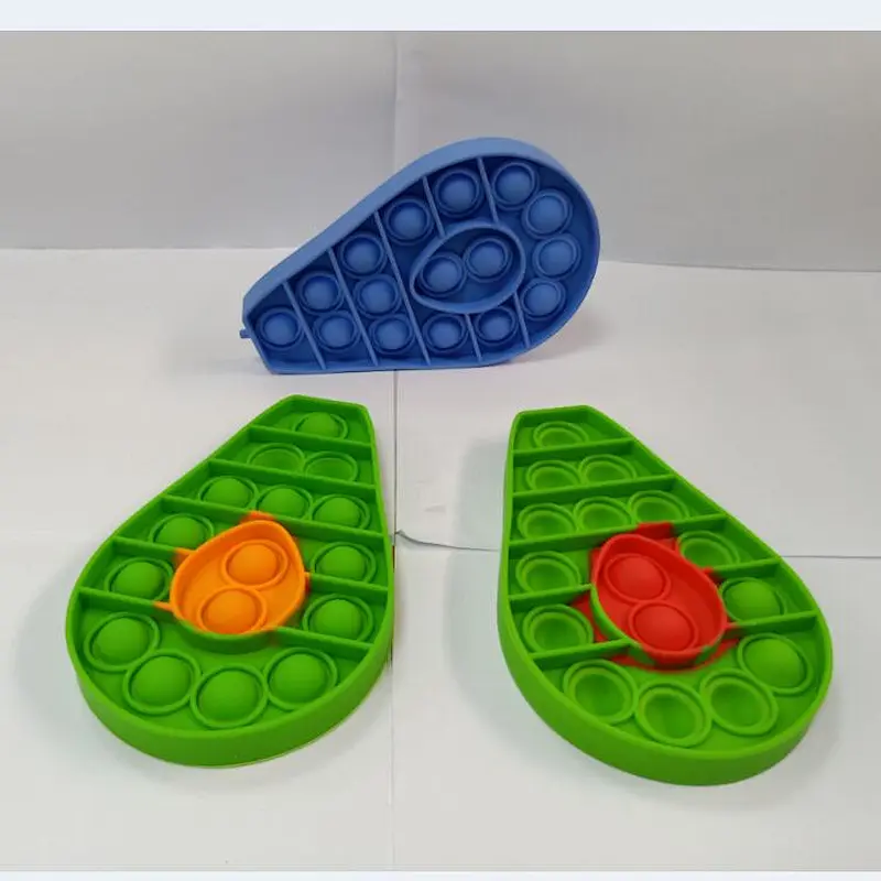 Popular Colorful Avocado Fidget Toy Pressure Relief Toys Push Silicone Toy Kid Gift