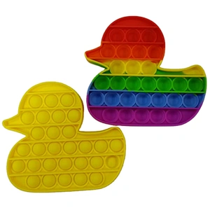 Other Educational Toys yellow baby duck Push Popping Bubbles Fidget Toys Silicone Funny Toys for Stress Relief
