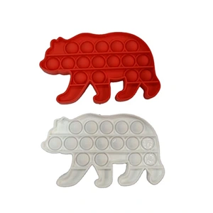 Hot selling Kids Fidget Toys Soft Silicone White Bear Shapes Bubble Sensory Fidget Toy Parent-Child Puzzle Games