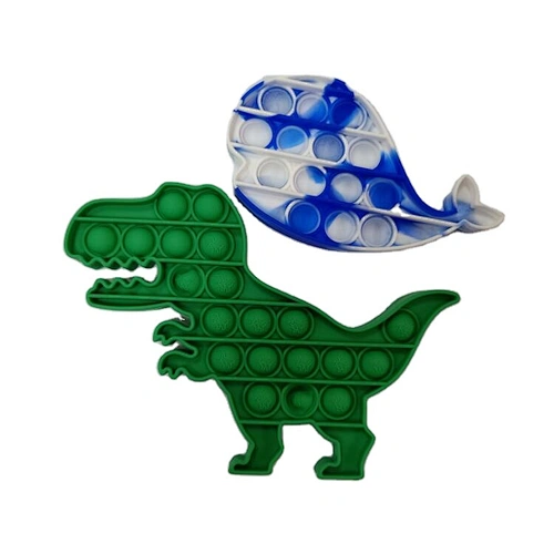 Hot Sell Push Bubbles Squeeze Bubble Fidget Sensory Dinosaur Whale Design popping bubble fidget Toy