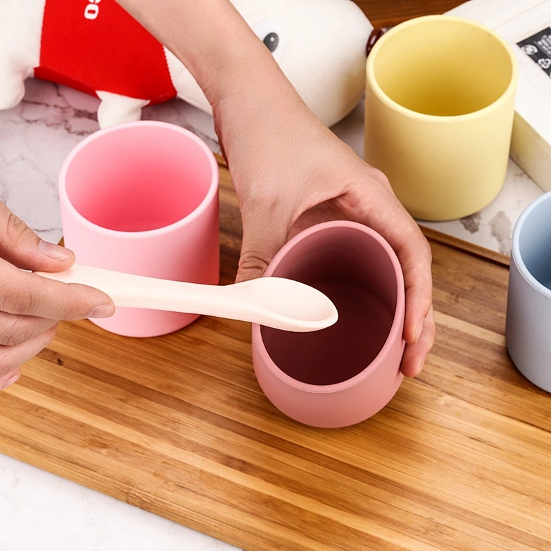 New Arrival 100% Food Grade Silicone Body Comfortable Cup Soft Cups For Baby Creative Children Cup Without Lid