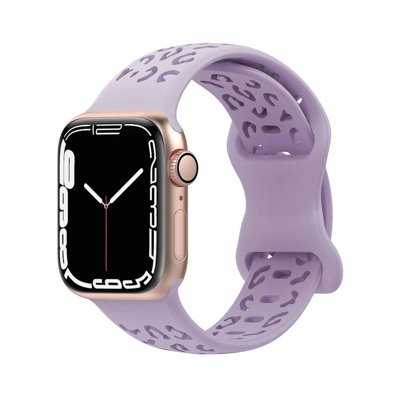 Custom Sports Hook pattern Hollow Silicone Watch Band For Apple Watch Strap for iWatch Series 38/40/41mm 42/44/45mm