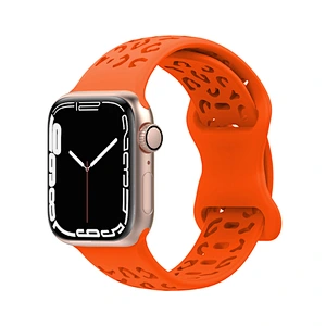 Custom Sports Hook pattern Hollow Silicone Watch Band For Apple Watch Strap for iWatch Series 38/40/41mm 42/44/45mm