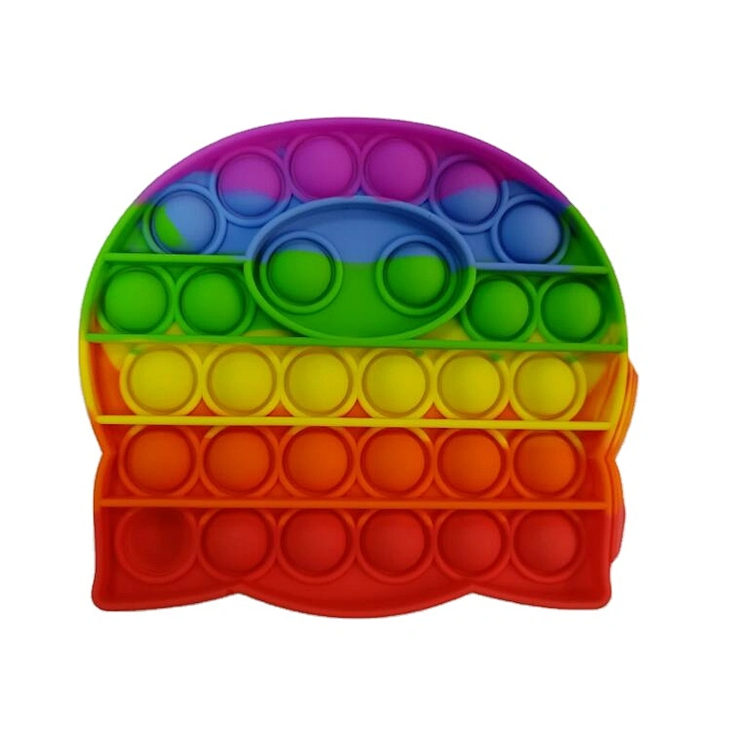 Push Pop Fidget Sensory Toy Silicone Stress Reliever Toy Education Toy for Children