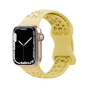 Custom Sports Hook pattern Hollow Silicone Watch Band For Apple Watch Strap for iWatch Series 38/40/41mm 42/44/45mm