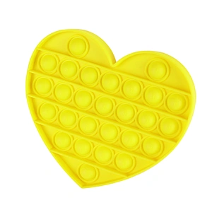 Decompression Silicone Rainbow Heart-shaped Push Pop Bubble Fidget Sensory Toy Puzzle Toy Children's Toy