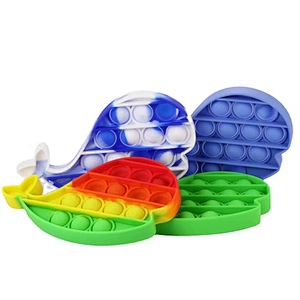 Hot Sell Push Bubbles Squeeze Bubble Fidget Sensory Dinosaur Whale Design popping bubble fidget Toy