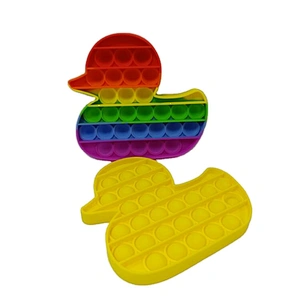 Other Educational Toys yellow baby duck Push Popping Bubbles Fidget Toys Silicone Funny Toys for Stress Relief