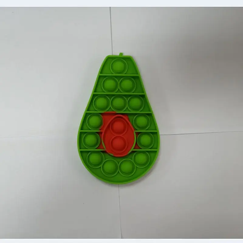 Popular Colorful Avocado Fidget Toy Pressure Relief Toys Push Silicone Toy Kid Gift