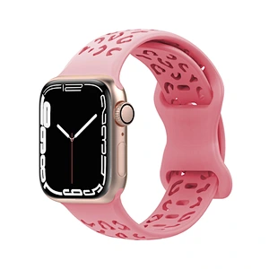 Custom Sports Hook pattern Hollow Silicone Watch Band For Apple Watch Strap for iWatch Series 38/40/41mm 42/44/45mm