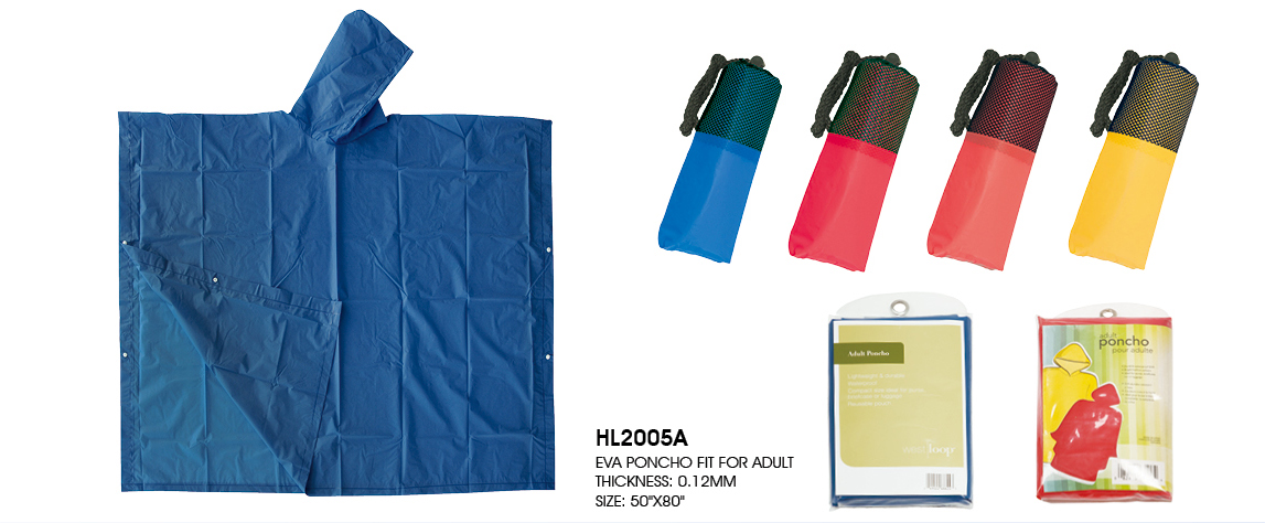 PEVA rain poncho
