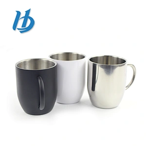 Matte black painting coffee mug,450ml double wall funny coffee mugs with high quality coffee mug manufacturer