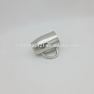 factory wholesale and retailing 304 stainless steel double wall wine cups with lid children's drinking mug with handle