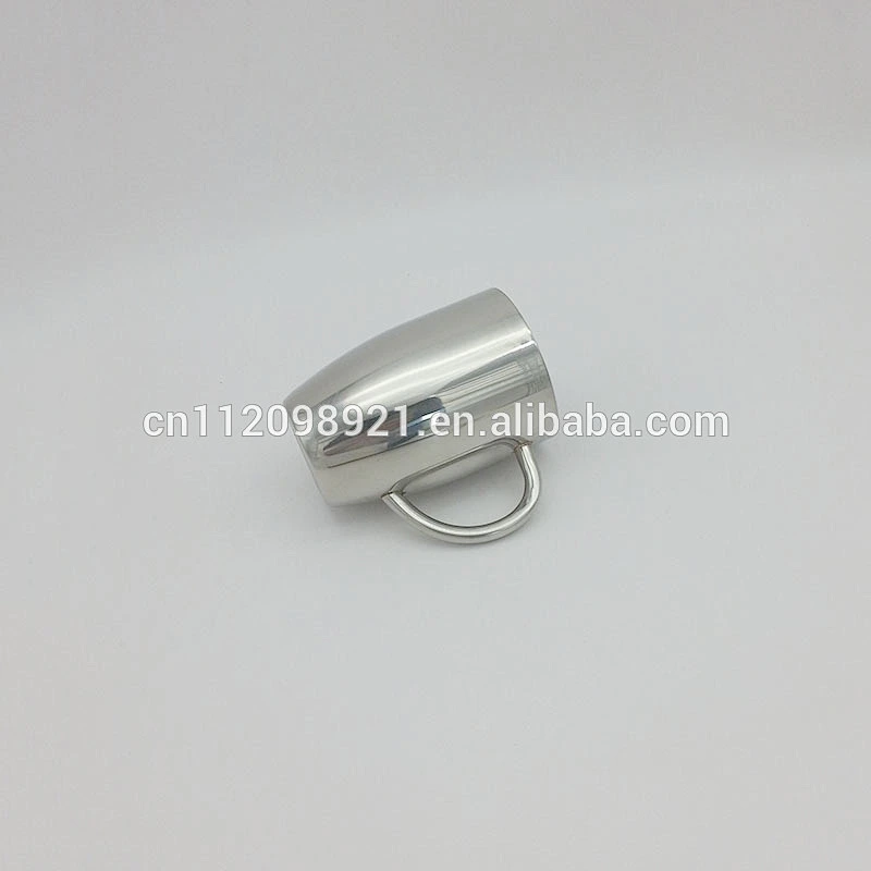 factory wholesale and retailing 304 stainless steel double wall wine cups with lid children's drinking mug with handle