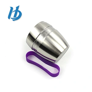 Factory direct provide 10 oz flat bottom 304 stainless steel wine glass with silicone ring