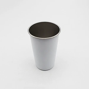 Hot selling single  wall steel tumbler  colored glass beer cups