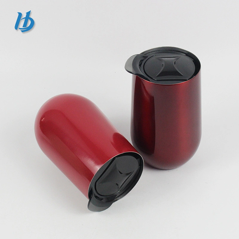 single wall stainless steel vacuum drinking tumbler stemless wine glasses beer mug with high quality