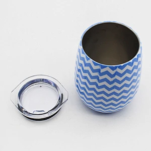 ShineTime 12 ozr Double Wall Vacuum Insulated Stainless Steel Wine Cup/Tumbler for Wine,Coffee,Drinks,Champagne, Gifts
