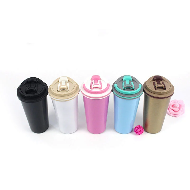 wholesale stainless steel coffee cup double wall vacuum cups with handle tumbler stainless steel
