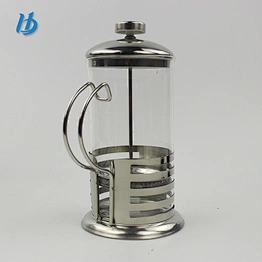 Hot sale coffee pot maker,glass and personalized coffee pot with stainless steel handle
