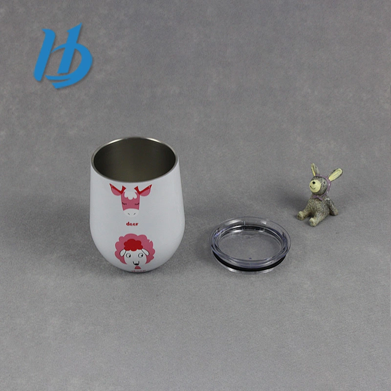 Factory direct provide 12 oz 304 stainless steel wine glass with pattern