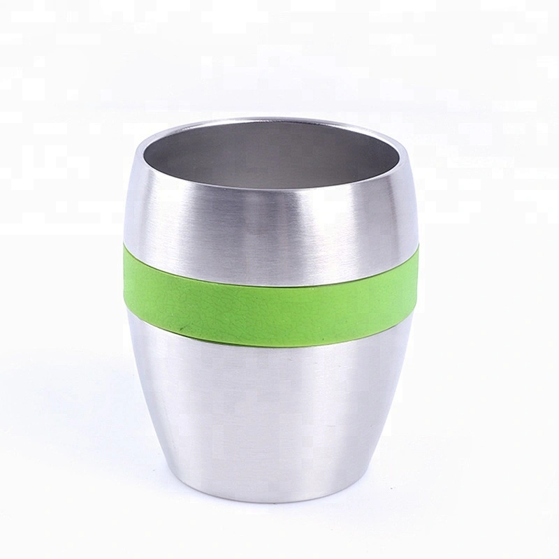 10oz double wall stainless steel stemless wine glass vacuum coffee cup with lid sleeve