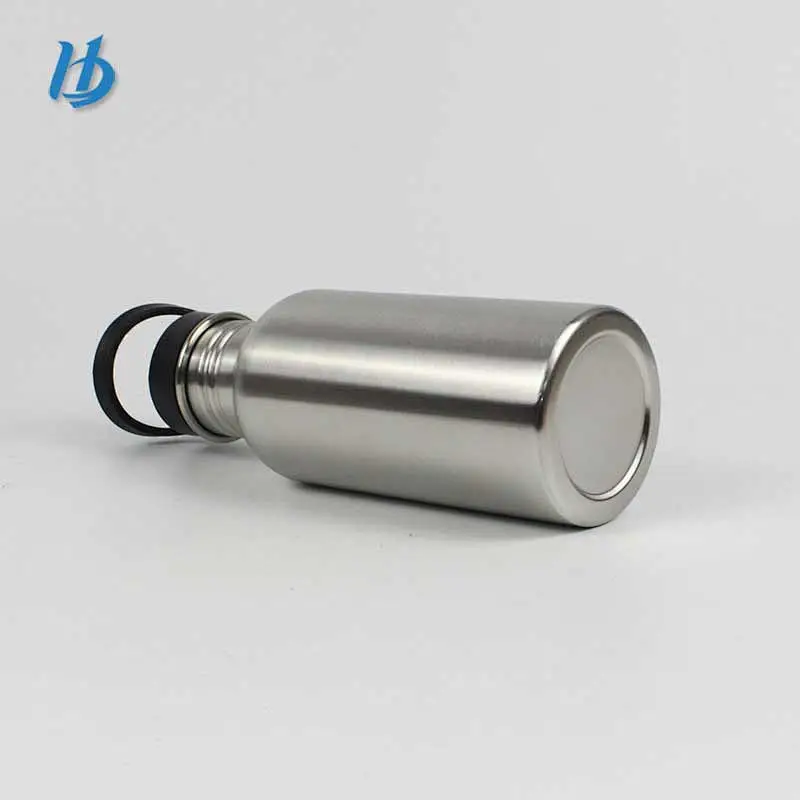 Stainless steel color,double wall water bottle customized logo