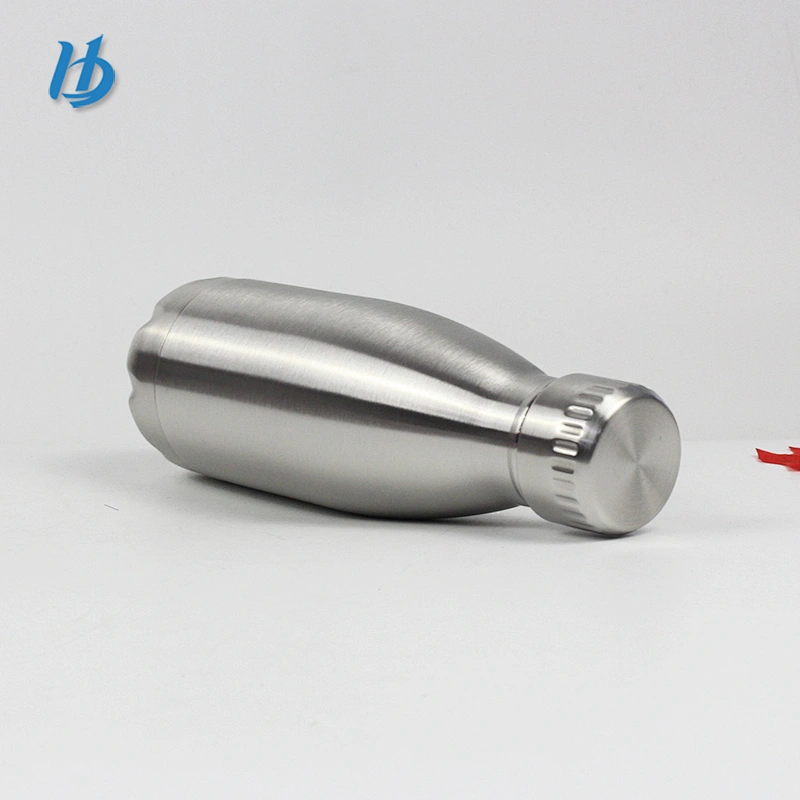 Sport water bottle, 12oz double wall and vacuum silver color cola water bottle