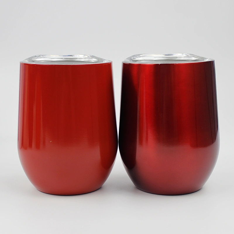 High quality wine glass tumbler 12oz stemless wine glass reusable mug