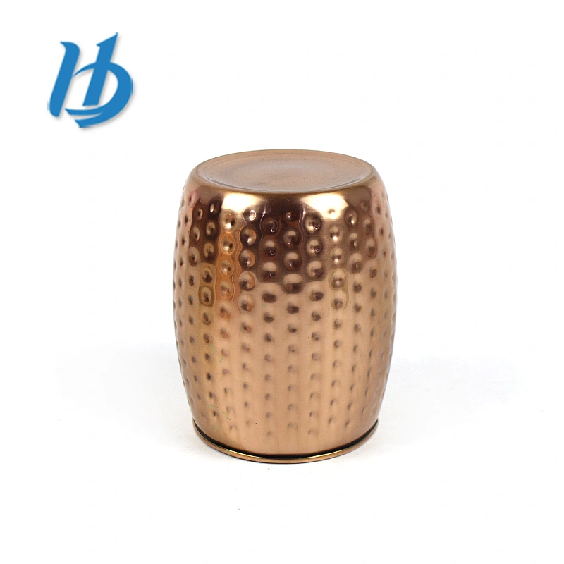 Factory Cheap price personalized beautiful roll edge stainless steel copper mug with hammer