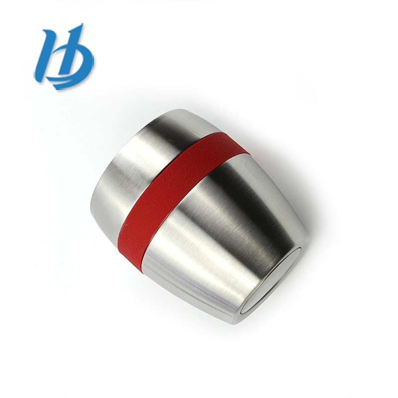 Factory direct provide 10 oz flat bottom 304 stainless steel wine glass with silicone ring