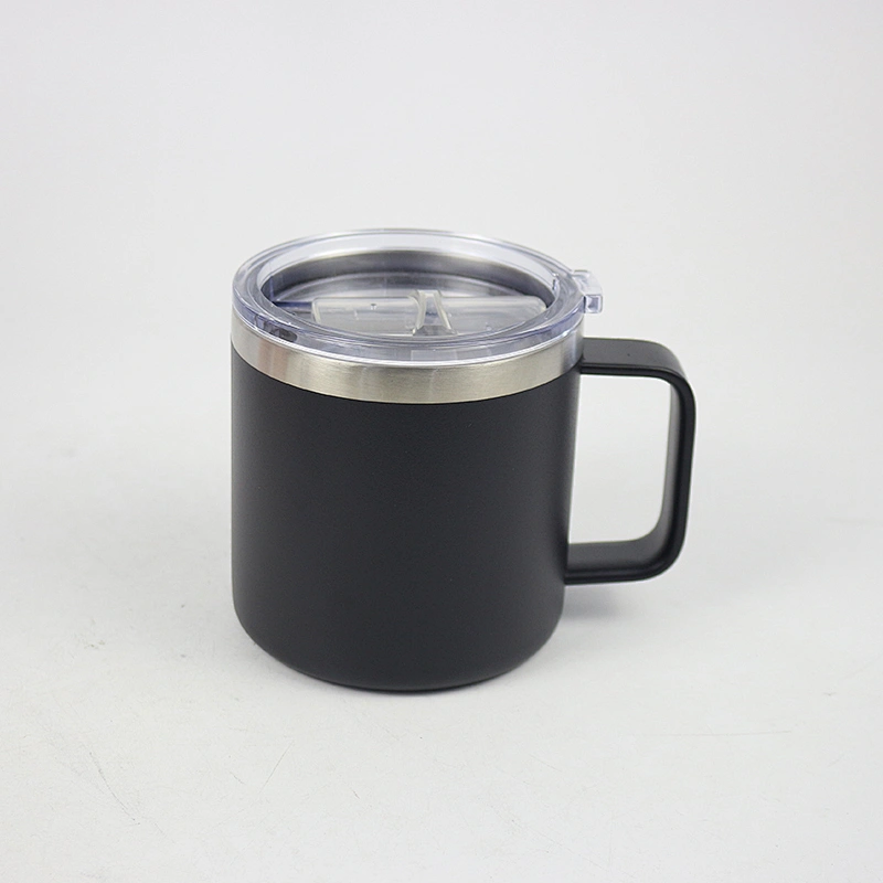 Stainless Steel Matte Coated Double Wall Coffee Mug with Handle