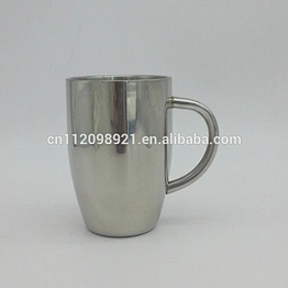 factory wholesale and retailing 304 stainless steel double wall wine cups with lid children's drinking mug with handle