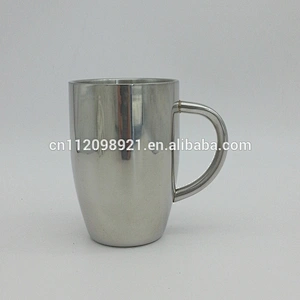 factory wholesale and retailing 304 stainless steel double wall wine cups with lid children's drinking mug with handle