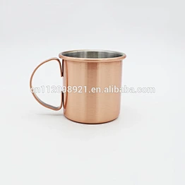 Manufacturer Moscow Mule Copper Mug Copper Plated Stainless Steel Mugs Beer Drinking For Camping