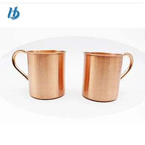 Hot Selling High Quality Moscow Mule mug Solid Copper Mug Pure Copper Cups with Brass Handle for Portable