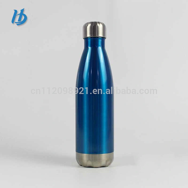 Vacuum insulated hot water bottle,stainless steel cola shaped water bottle