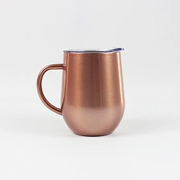 Wholesale Double Wall Wine Tumbler, Stemless Stainless Steel Insulated Wine Glasses, Thermos Wine Mug Coffee Cup With Lid 12oz
