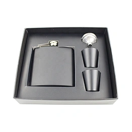 Hip Flask Set Stainless Steel 6 Ounce Celtic Knot hip flask double wall